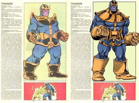 The Official Handbook To The Marvel Universe Redux Edition Thanos By