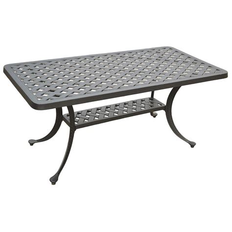 Great savings & free delivery / collection on many items. Hampton Bay Belcourt Metal Rectangle Outdoor Coffee Table ...