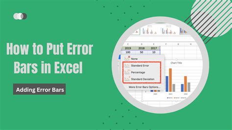 How To Put Error Bars In Excel Adding Error Bars Earn And Excel