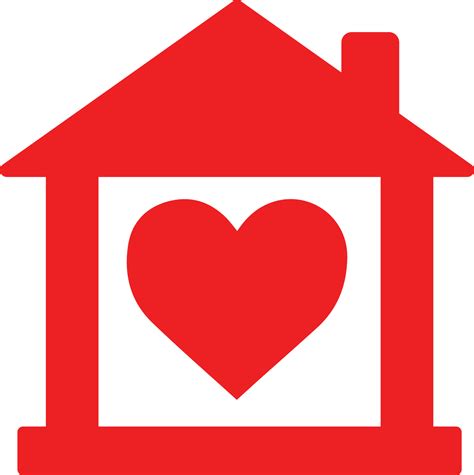 ilustração de ícone de casa de coração de amor Vetor no Vecteezy