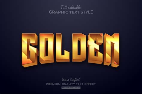 Premium Vector Golden Glow Editable Text Style Effect Premium