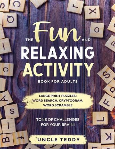 Fun And Relaxing Activity Book For Adults By Teddy Uncle Teddy English