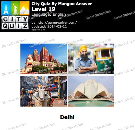 City Quiz Mangoo Level 19 Game Solver
