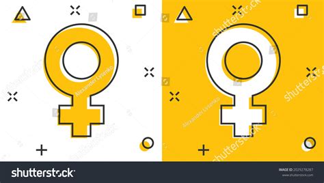 Vector Cartoon Female Sex Symbol Icon Stock Vector Royalty Free 2029278287 Shutterstock
