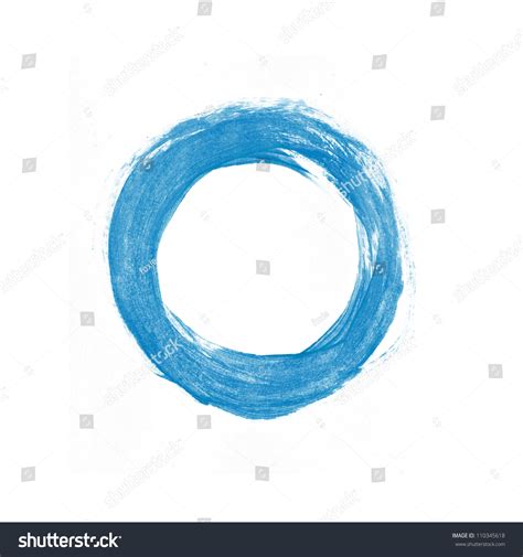 Blue Hand Painted Circle Stock Photo 110345618 Shutterstock