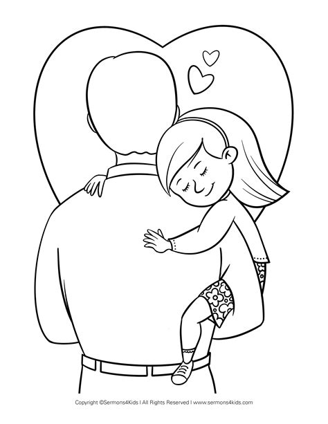 Fathers And Daughters Coloring Page Sermons4kids