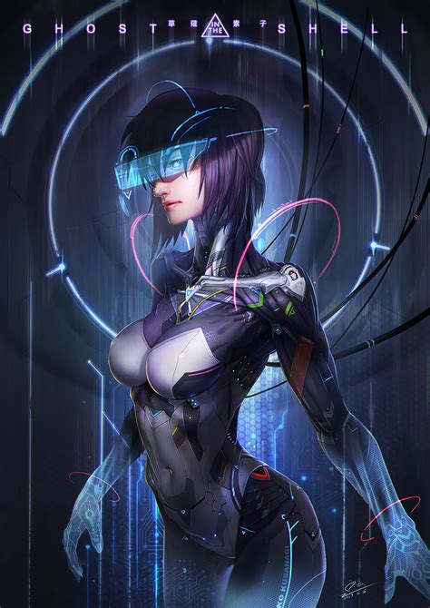 Artstation Ghost In The Shell Motoko Seaway Liu Ghost In The Shell Anime Ghost