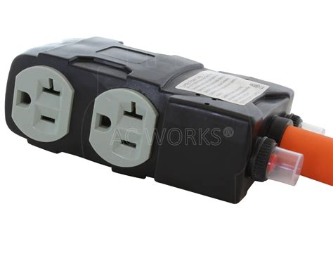 Ac Works 15ft Nema 14 50p Rvrange Plug To 4 Outlets With Breaker
