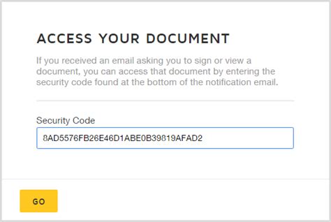 Use A Security Code To Access Documents