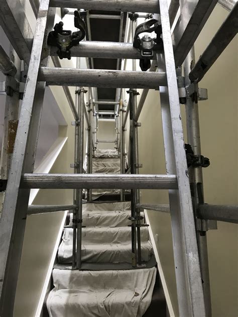 Scaffolding A Stairwell To Reach The Ceiling Mr Scaffold