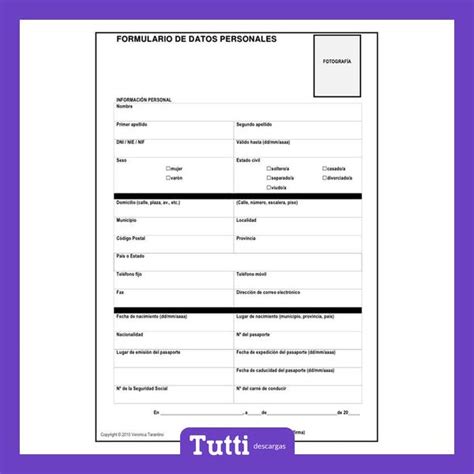 Sintético 102 Foto Formato De Datos Personales Para Niños De