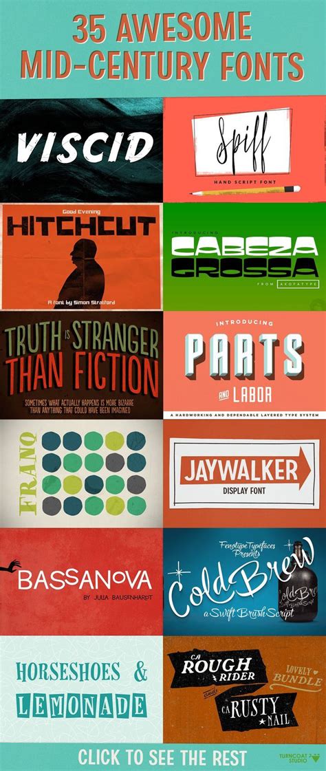 35 Awesome Mid Century Fonts Some Of My Favorite Typefaces That Will
