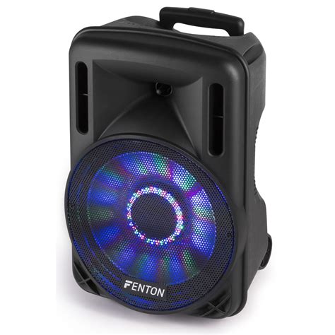 Fenton Ft12led Portable Pa System With Bluetooth Wireless Mic