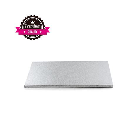 Premium Quality Rigid Rectangular Silver Cake Boards Thickness 12 Cm