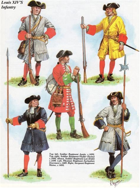 French Infantry Late 17th Century Notice The Irish Unit And In What