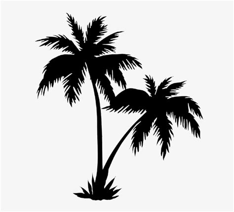 Download Palm Trees Png Black Palm Tree Silhouette Drawing