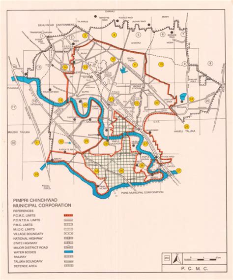 Pimpri Chinchwad Ward Map And The Pawana River Flow As Per Development