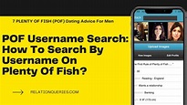 POF Username Search 2023 Free: Profile Search By Username