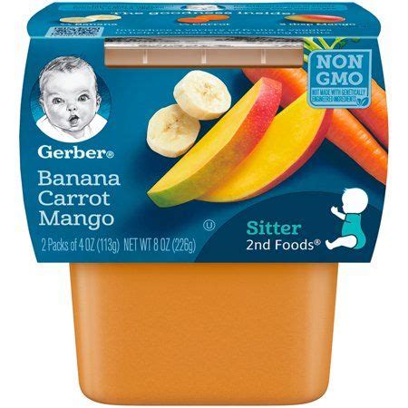 3.7 out of 5 stars with 13 ratings. (2 Pack) Gerber Stage 2, Banana Carrot Mango Baby Food, 1 ...