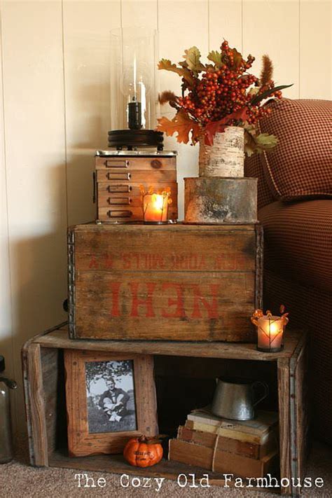 12 Upcycled Crate Ideas Primitive Decorating Old Wooden Crates Fall