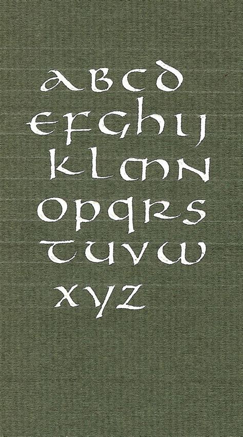 Uncial Calligraphy Lettering Alphabet Lettering Calligraphy Letters