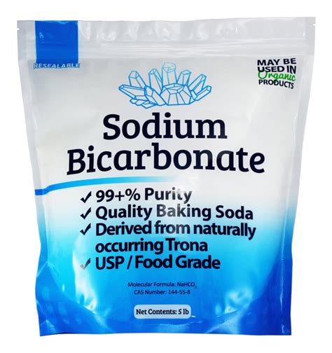 Sodium Bicarbonate Powder 5 Lb Organic Food Grade Ormi Listed Pure
