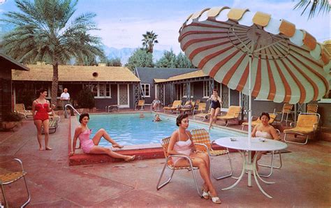 Twin Villas Palm Springs California Vintage Pool Parties Palm