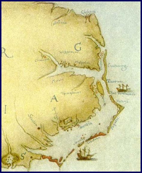 John White 1585 Map