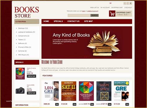 Store Template Free Of Bookstore Open Cart Website Templates Themes Heritagechristiancollege