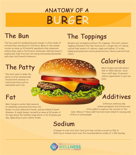 Anatomy Of A Burger The Wellness Corner