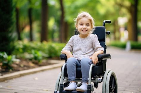 Premium Ai Image Portrait Of Cute Paralyzed Girl Child In A