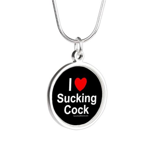 Sucking Cock Silver Round Necklace Cafepress