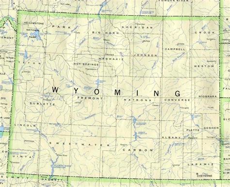 Wyoming Printable Map Pertaining To Printable Road Map Of Wyoming