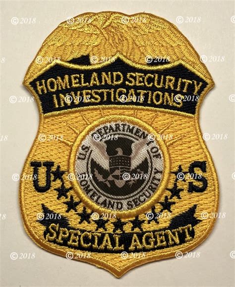 Homeland Security Investigations Special Agent Badge Patch Flickr