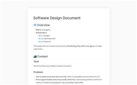 How To Write A Software Design Document Sdd