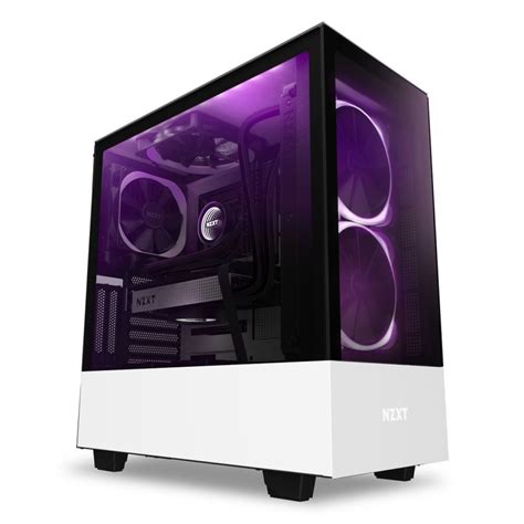 Nzxt H510 Elite Matte White Rgb Lighting Tempered Glass Gaming Case