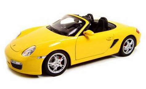 Porsche Boxster S Convertible Yellow Welly 18005c 118 Scale