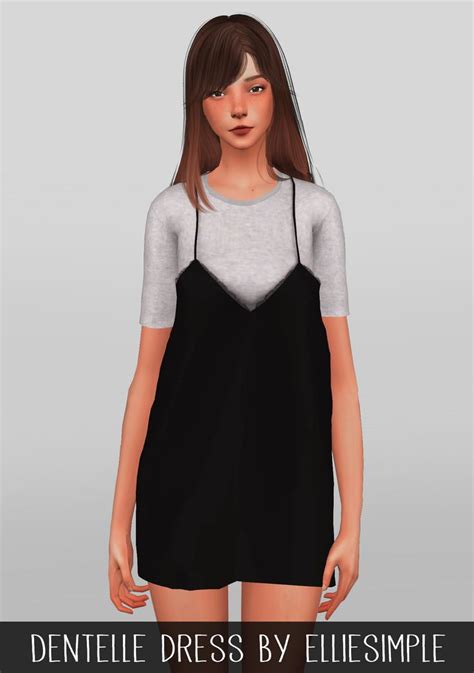 Elliesimple Dentelle Dress Sims 4 Sims Clothes