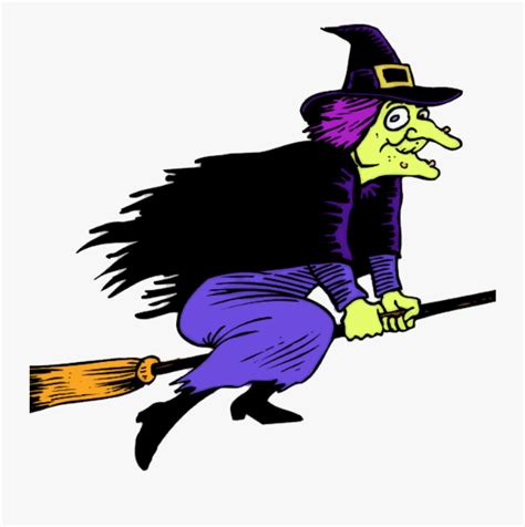 Witch On Broom Clipart This Cartoon Clip Art Of A Witch Witch Clipart