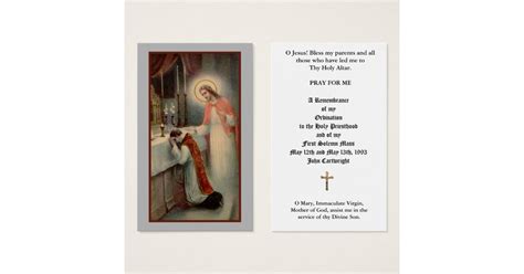 Traditional Catholic Priest Ordination Holy Cards Zazzle