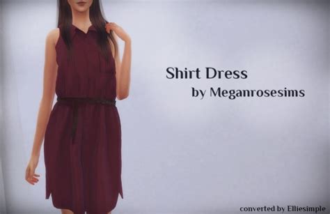 Shirt Dress Meganrosesims At Elliesimple Sims 4 Updates