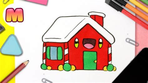 Cómo Dibujar Una Casa De Navidad Easy Drawings Dibujos Faciles