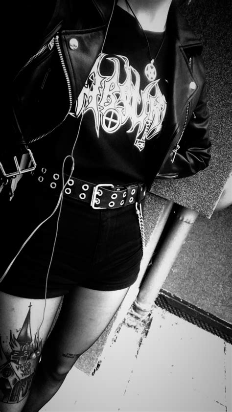 Black Metal Tshirt Metalhead Fashion Metalhead Aesthetic Outfit