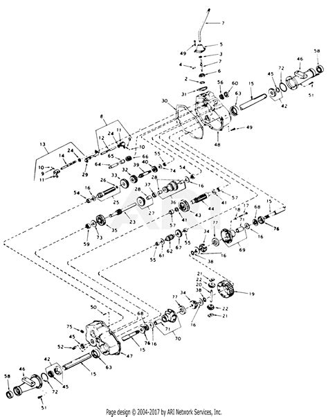 Mtd Ranch King Mdl 148 813 205 Parts Diagram For Transaxle Peerless