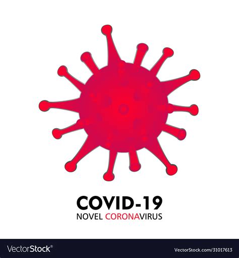 Covid 19 Coronavirus Concept Inscription Vector Image