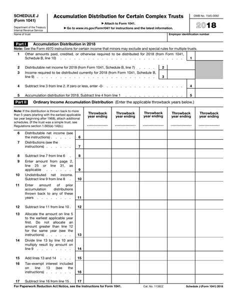 Irs Form 1041 Schedule J 2018 Fill Out Sign Online And Download