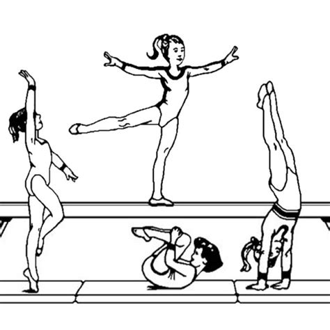 Gymnastics Ribbon Coloring Pages Free Printable Coloring Pages
