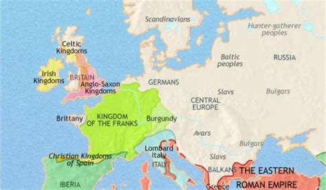 Map Of Europe In The Middle Ages Map Of Europe At 200ad Timemaps