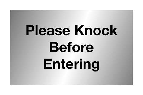 please knock before entering aluminium brass door signs seton