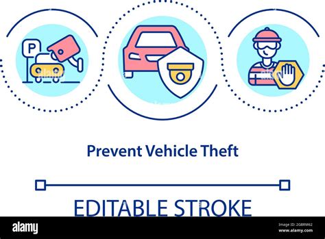 Prevent Vehicle Theft Concept Icon Stock Vector Image And Art Alamy